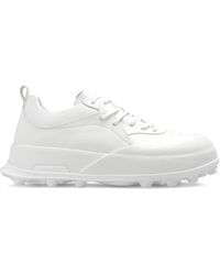 Jil Sander - Leather Sneakers With Logo - Lyst