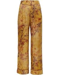 forte_forte - Trousers With A Botanical Motif - Lyst