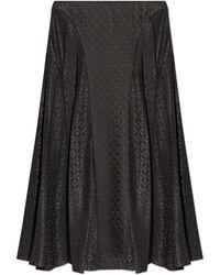 Fendi - Silk Skirt With Monogram - Lyst