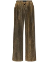 MM6 by Maison Martin Margiela - Silk Loose-Fit Trousers - Lyst