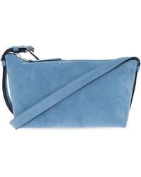 Moschino - Suede Shoulder Bag With Logo - Lyst