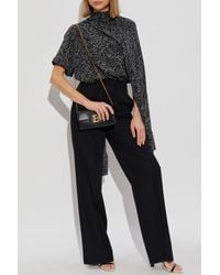 Balmain - Silk Top With Monogram - Lyst