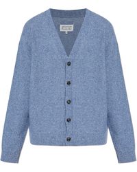 Maison Margiela - Cardigan With Wool Trim - Lyst