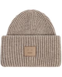 Acne Studios - Wool Beanie With Logo - Lyst