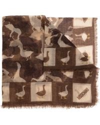 Moschino - Cashmere Scarf With Print - Lyst