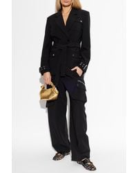 Ganni - Blazer With Belt - Lyst