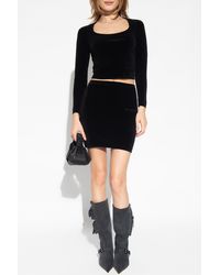 T By Alexander Wang - Mini Skirt With Logo - Lyst