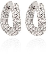 Balenciaga 'loop Xxs' Earrings - White