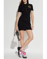 Versace Jeans Couture - Polo Dress With Embroidered Logo - Lyst