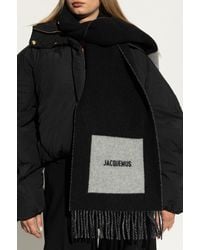 Jacquemus - Wool Scarf With Logo - Lyst