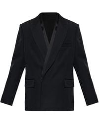 Balmain - Wool Blazer With Double Vent - Lyst