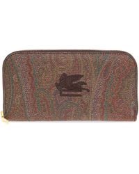 Etro - Wallet With Embroidered Logo - Lyst
