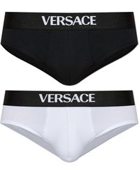 Versace - 2-Pack Of Cotton Briefs With Logo - Lyst