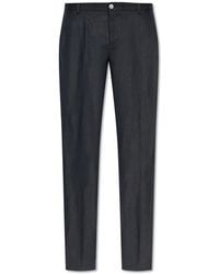 Dolce & Gabbana - Linen Pleated Trousers - Lyst