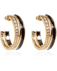 Ferragamo - Earrings With Shimmering Crystals - Lyst