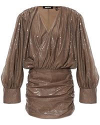 ROTATE BIRGER CHRISTENSEN - Sequin Dress With Long Sleeves - Lyst