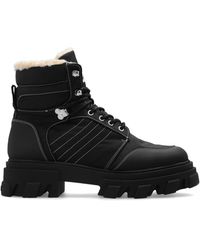 Ganni - Hiking Boots With Logo - Lyst