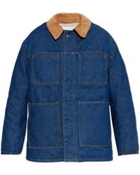 Ami Paris - Insulated Jacket With Corduroy Collar - Lyst