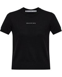 Alexander Wang - Top With A Shimmering Logo - Lyst