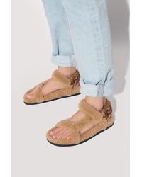 Fendi Satin Feel Sandals | Lyst