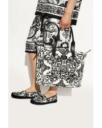 Dolce & Gabbana - Shopper Bag With 'Majolica' Print - Lyst