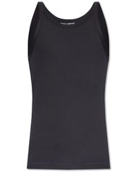 Dolce & Gabbana - Dolce & Gabbana Ribbed Sleeveless T-Shirt - Lyst