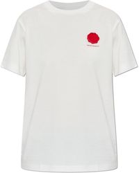 Emporio Armani - T-Shirt With An Appliqué - Lyst