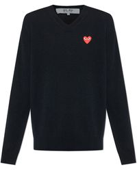 COMME DES GARÇONS PLAY - V-Neck Sweater - Lyst