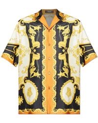 Versace - Silk Short-Sleeve Shirt - Lyst