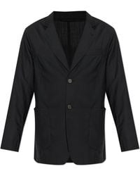 Emporio Armani - Wool Blazer With Notch Lapels - Lyst