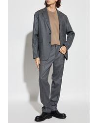 Emporio Armani - T-Shirt With A Monogram And Velvety Finish - Lyst