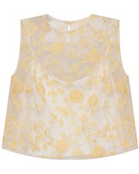 ROTATE BIRGER CHRISTENSEN - Top With Shimmering Appliqués - Lyst