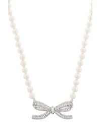 Self-Portrait - Necklace With Shimmering Crystals - Lyst