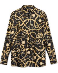 Balmain - Silk Shirt With Print - Lyst