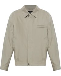 Emporio Armani - Wool Jacket With Collar - Lyst
