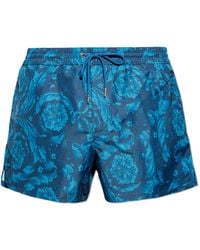 Versace - Swim Shorts With 'Barocco' Pattern - Lyst
