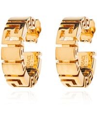 Versace - Round Earrings With Greek Pattern - Lyst