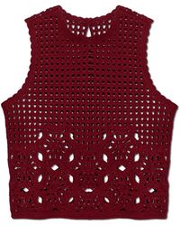 FRAME - Crochet Sleeveless Top - Lyst