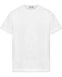 COMME DES GARÇONS PLAY - T-Shirt With Logo-Shaped Patch - Lyst