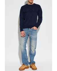 McQueen - Wool Sweater With A Crew Neckline - Lyst
