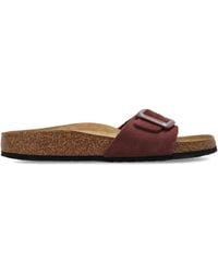 Birkenstock - 'Madrid Cushion Buckle Suede' Slides - Lyst