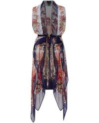 Etro - Silk Vest With An Asymmetrical Cut - Lyst