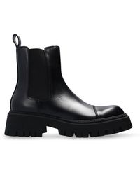 Balenciaga - Leather Tractor Boots - Lyst