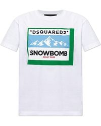 DSquared² - T-Shirt With A Colorful Print - Lyst