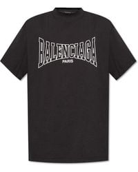 Balenciaga T-Shirt With Logo in Black for Men | Lyst