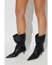 Balmain - Leather Heeled Ankle Boots - Lyst