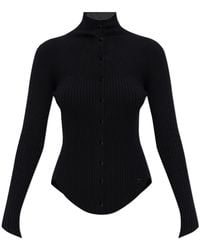 Courreges - Cardigan With Stand-Up Collar - Lyst