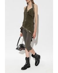 McQueen - Silk Top With Shimmering Appliqués - Lyst