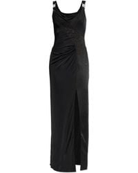 Versace - Dress With Shimmering Appliqués - Lyst