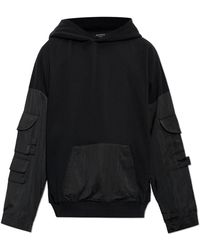 Balmain - Oversized Sweatshirt Made Of Combined Materials - Lyst